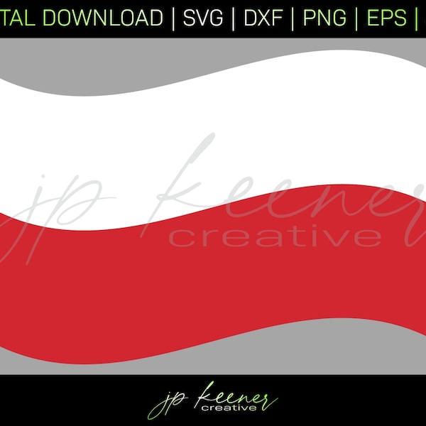 Poland Flag SVG | Poland Flag Cut Files | Poland Flag DXF | Polish Flag SVG | Cricut Design | Silhouette Design | Digital Download