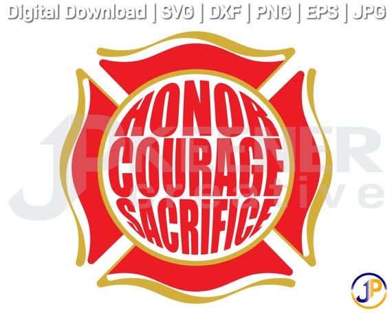 Download Firefighter SVG Firefighter Cut File Honor Courage | Etsy