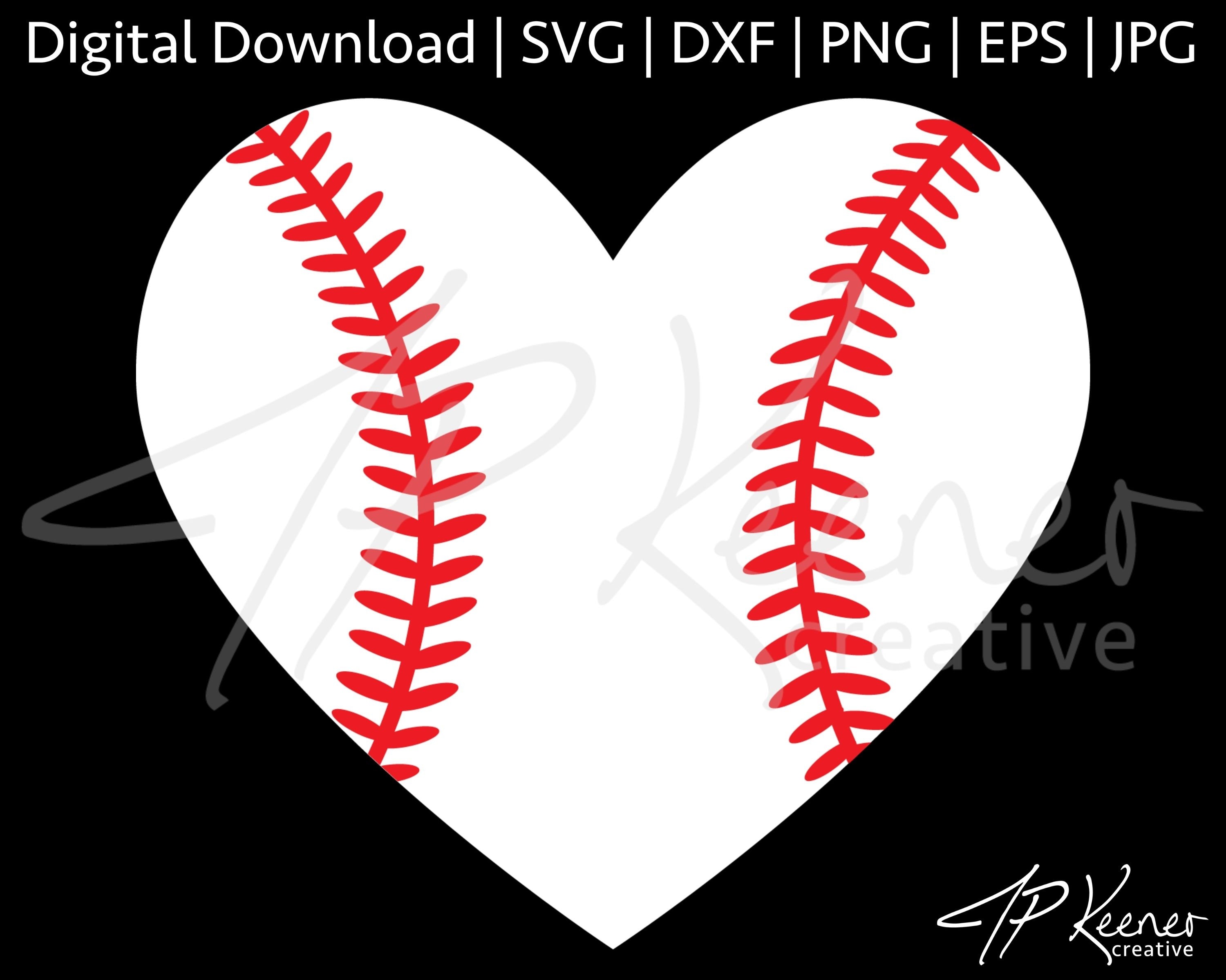 Baseball Heart SVG Baseball Heart Cut File Cricut Design | Etsy