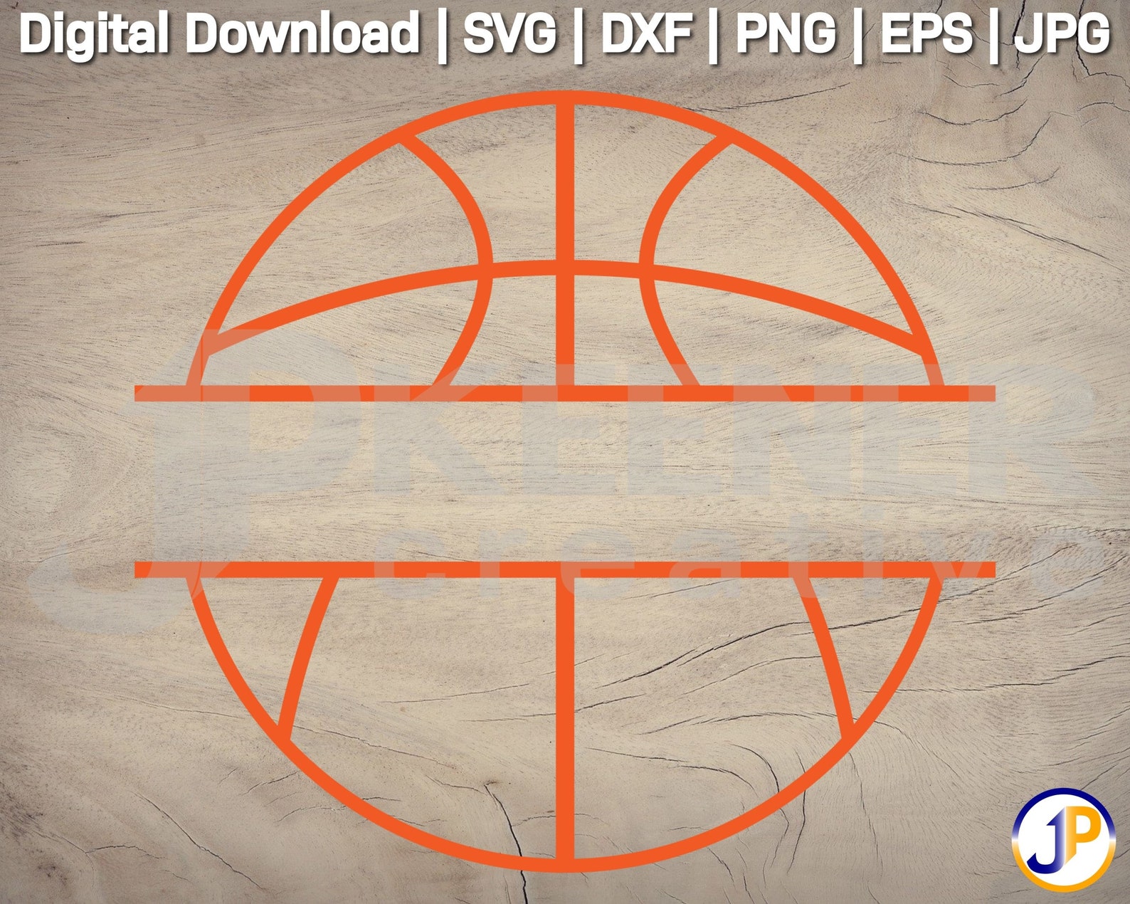 Split Basketball SVG Split Basketball Cut File Basketball Etsy