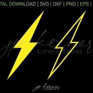 Lightning Bolt SVG Set Lightning Bolt Cut Files Lightning Bolt DXF Set ...