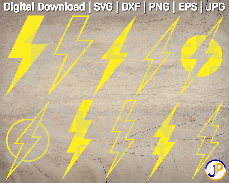 Download Lightning Bolt SVG Bundle Lightning Bolt Cut File Bundle ...