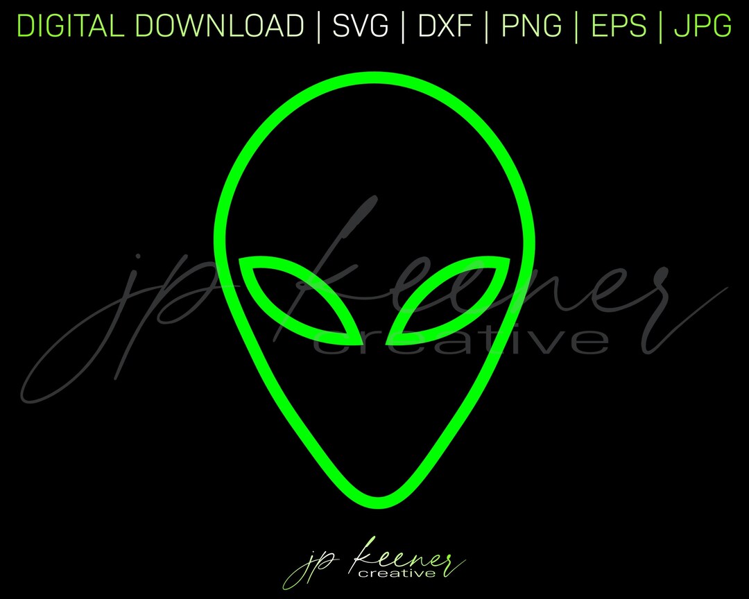 Alien SVG Alien Cut File Alien DXF Cricut Design Silhouette Design ...