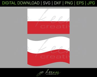 Polonia Flag SVG Set / Polonia Flag Cut Files / Polonia Flag DXF Set / Polonia Flag PNG / Cricut Design / Silhouette Design / Digital Download