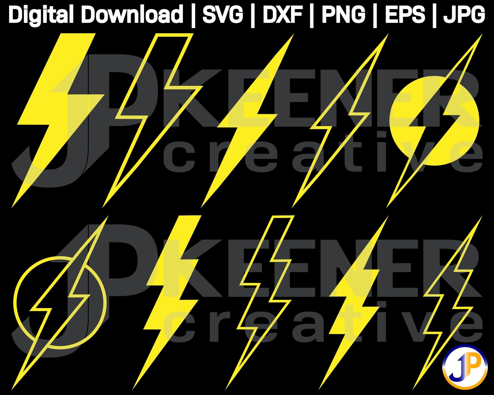 Download Lightning Bolt SVG Bundle Lightning Bolt Cut File Bundle ...