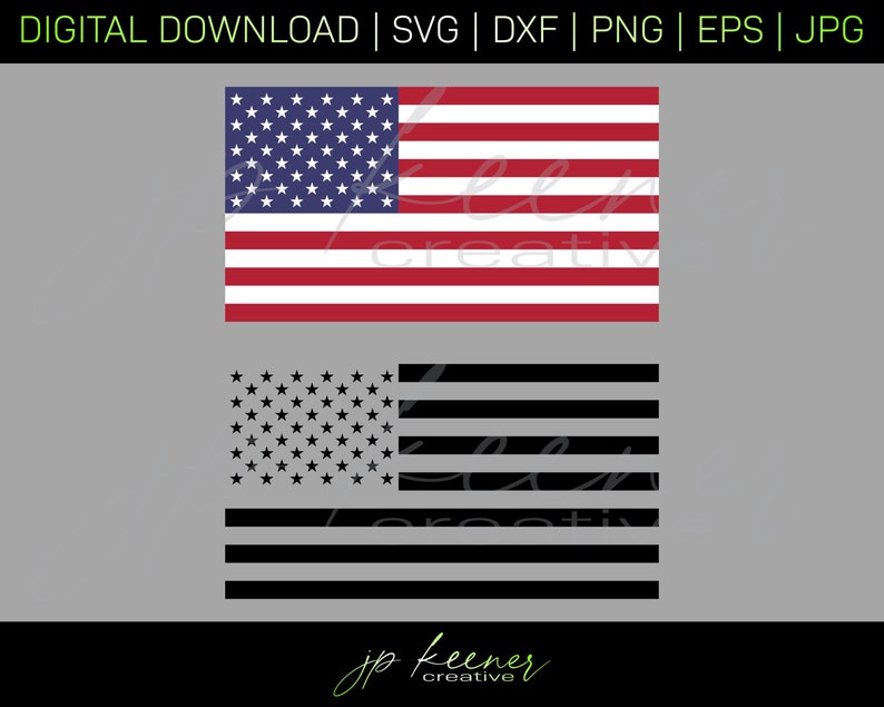 US Flag SVG Set American Flag Cut Files American Flag DXF Etsy