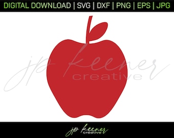 Apple SVG | Apple Cut File | Cricut Design | Silhouette Design | Digital Download