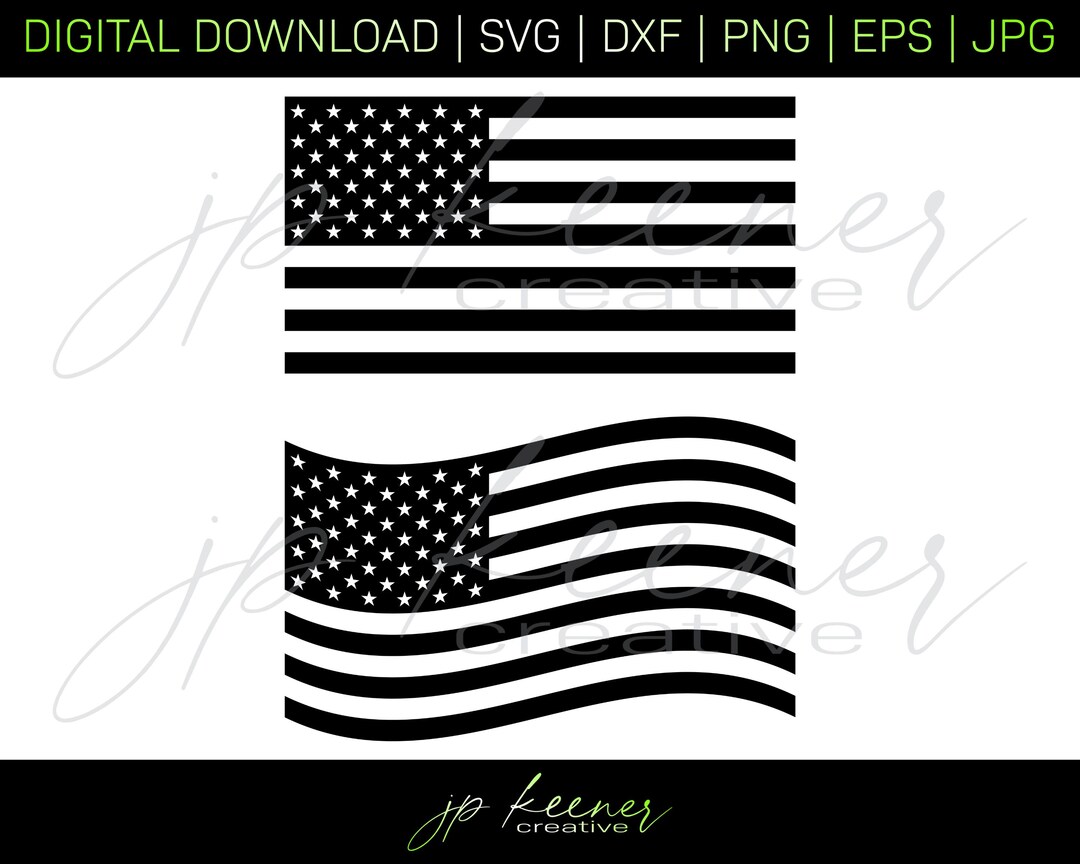 US Flag SVG Set American Flag Cut Files American Flag DXF Set Cricut