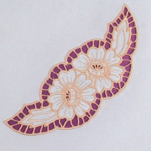 Cutwork Richelieu Machine Embroidery Design Instant Download