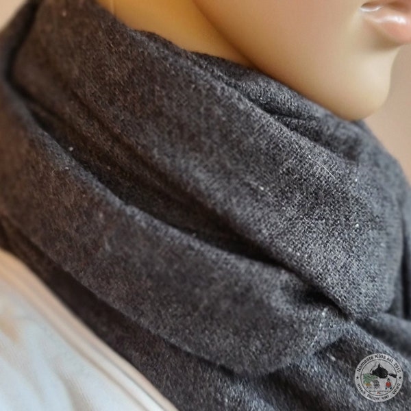 Handmade Pure Cashmere Shawl, Non-Profit, Stylish & Cozy Grey Scarf Kalah, Handwoven Scarf, Gift For Men and Women, Premium Quality Material