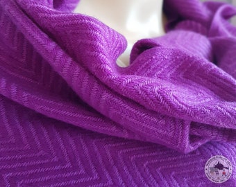 Cashmere scarf "Kimchour", cashmere scarf purple violet, shawl, stole, pashmina, handwoven scarf, handmade in Nepal