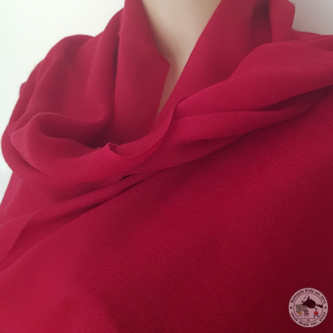 Cashmere Scarf ekhabu, Pure Cashmere Scarf Red, Non-profit, Shoulder ...