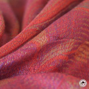 Silk scarf ‘Kamar’, handmade in Nepal, orange, black, stole, wrap, light silk shawl for women and men, silk shawl, musselin, cloth, kerchief