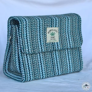 Bolso "Hardik", de cáñamo y algodón, hecho a mano, de comercio justo, neceser, neceser, cartera, regalo.