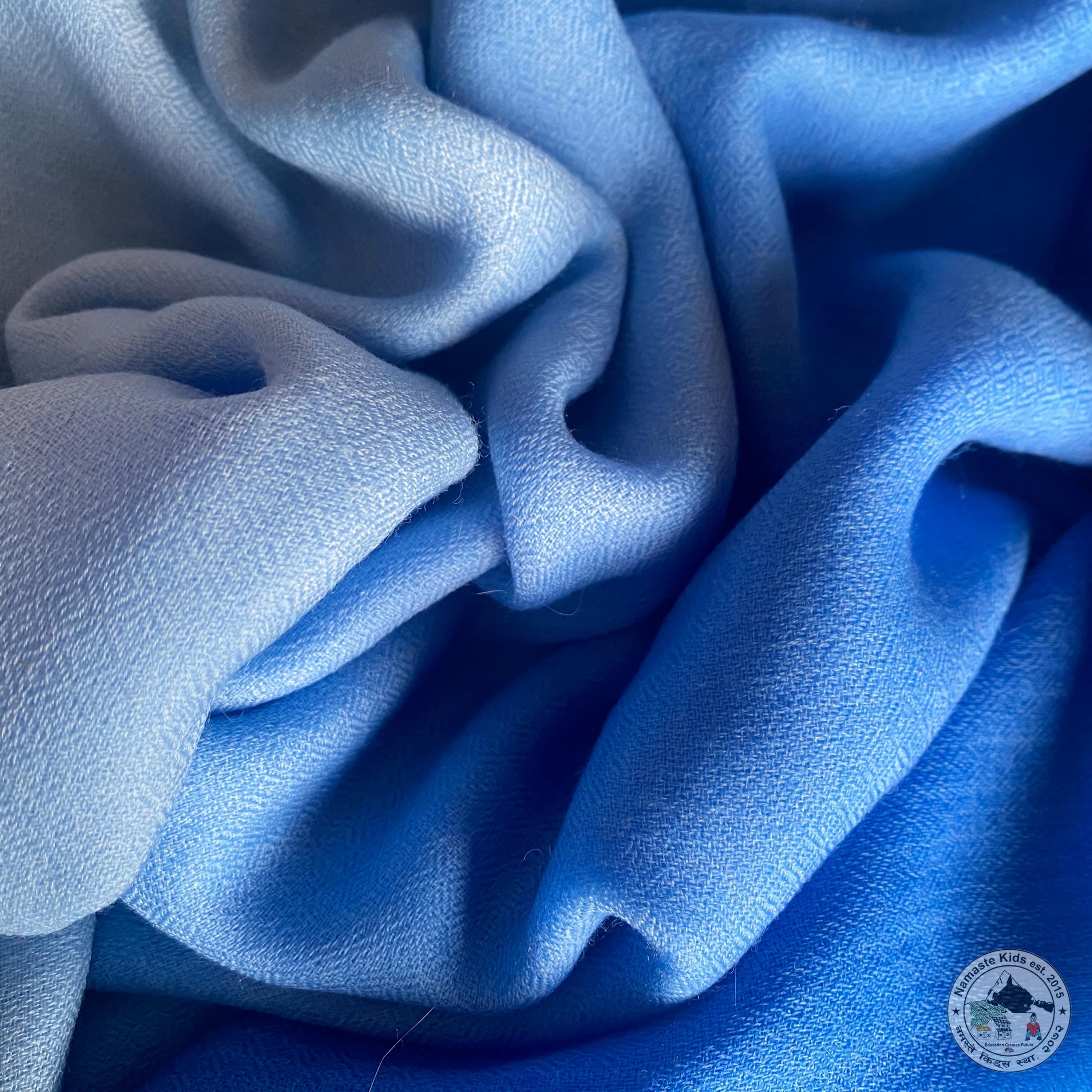 Cashmere scarf Nadighar, handwoven cashmere scarf blue white, shawl, scarf, light summer scarf, beach fashion, pashmina