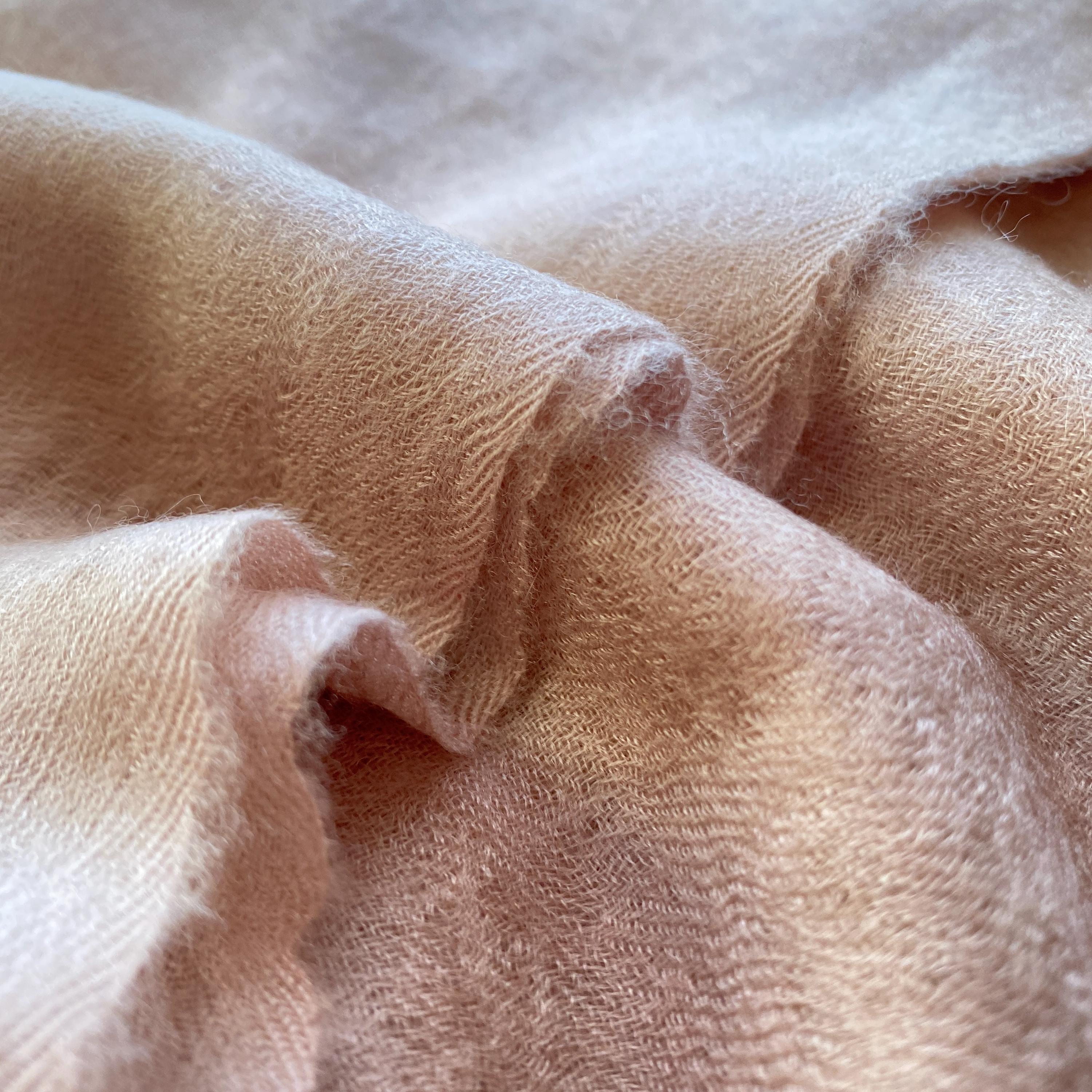 Cashmere scarf Jomsom, hand-woven warm cashmere scarf rose beige, scarf, stole, non-profit