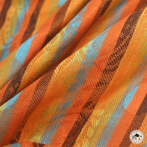 Silk scarf ‘Shitalta’, handmade from Nepal, orange, yellow, blue, black, stole, scarf, silk scarf, light silk scarf for women and men