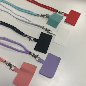 Smartphone Universal Retractable Strap Nylon Phone Lanyard Patch Adjustable Cord Various colours
