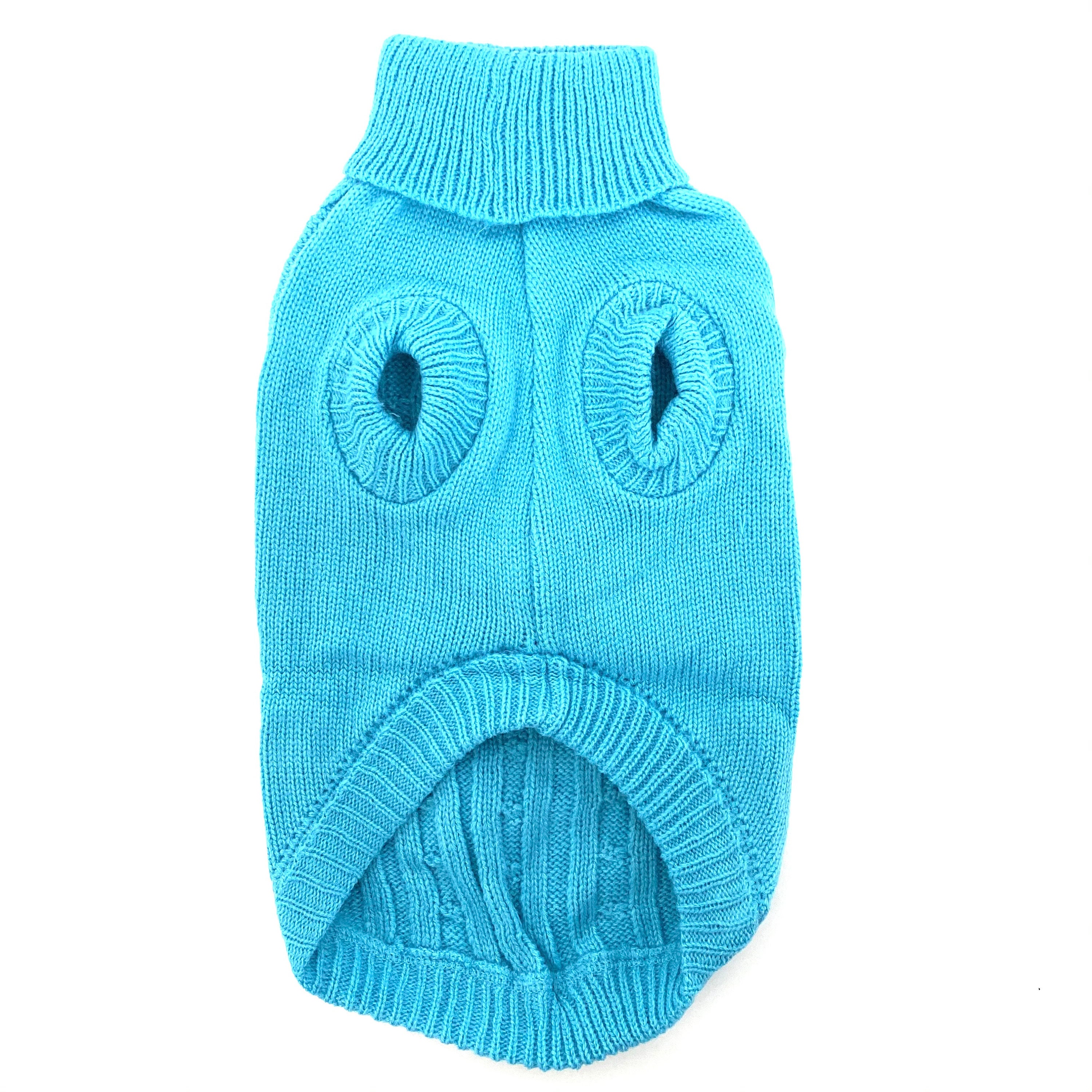 Blue Knitted Dog Jumper Etsy