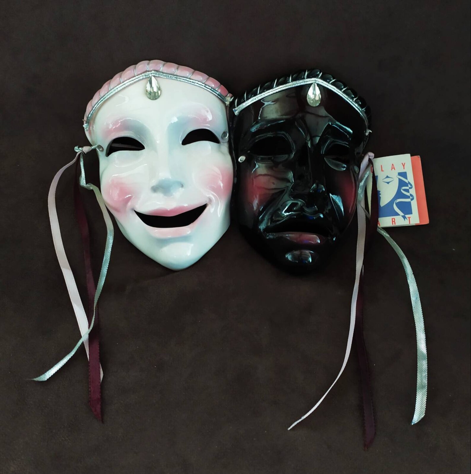 Clay art mask about face collectable wall hanging USA San Etsy