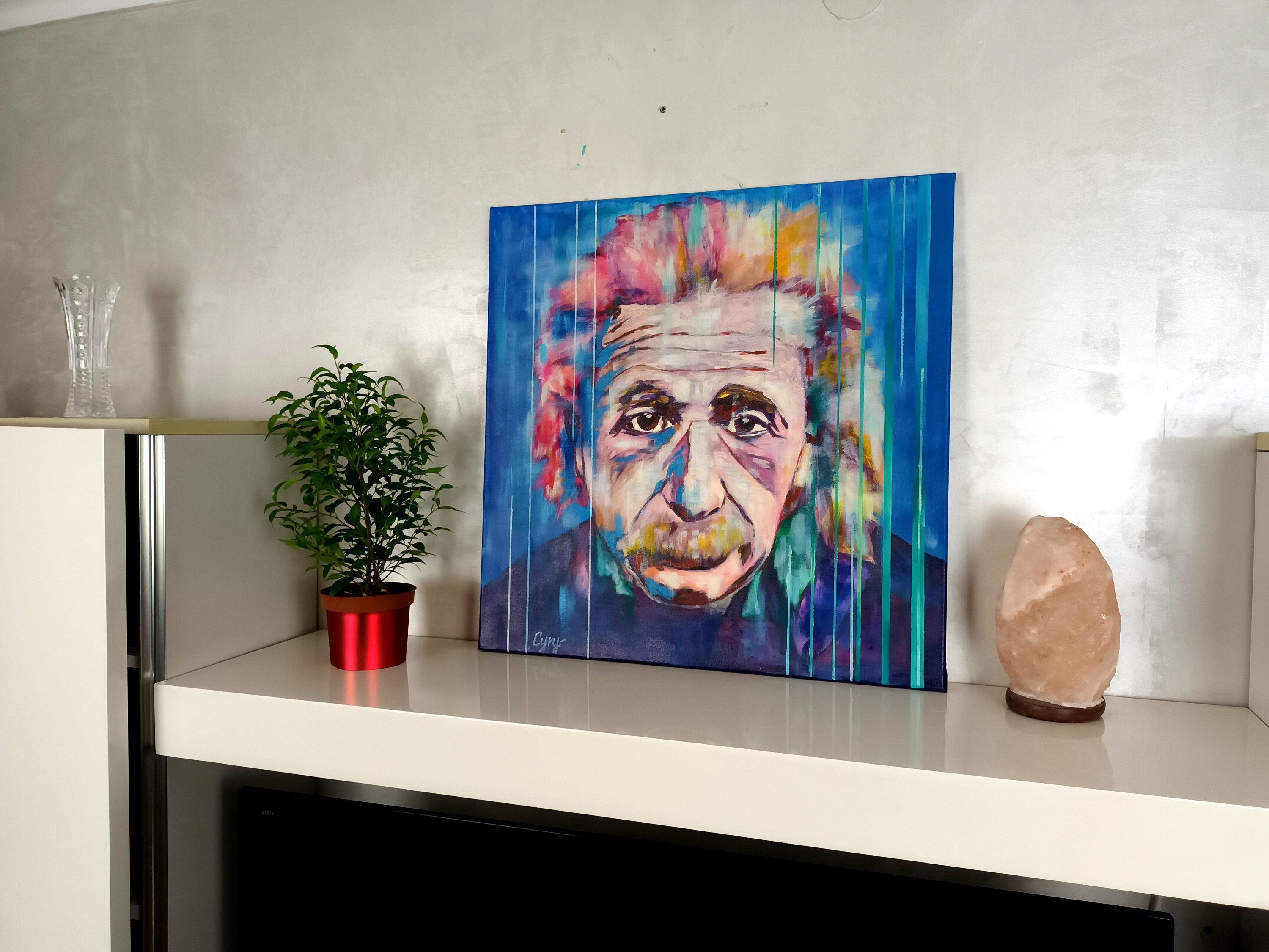 Portrait of Albert Einstein a German Physicist of Jewish - Etsy