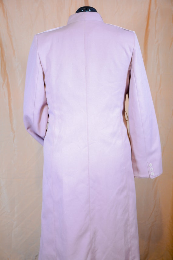 70s Pink Purple Violet Lilac Trench Coat Windbrea… - image 5