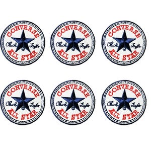 10 pcs Converse All Star sport Wear Iron On Patch logo Sew Embroidered T- Shirt Bag All shoes Jackets Sweatshirts Clothing Size 2.4 inch