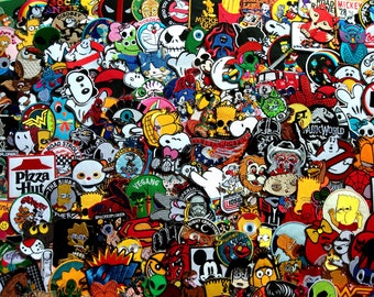 Iron On Patch Wholesale Random Lot of 40 Mix Cartoon Cute Superhero Heroes Movie Character logo Sew Embroidered For Kid T- Shirt Bag Jecket