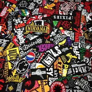 Random 50 Pc. Embroidered Iron on Patch Music Heavy Metal Punk Rock Reggae Hip Hop Rock n Roll Band Sew Diy For T- Shirt Bag Jacket
