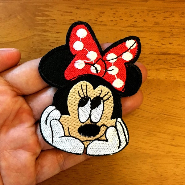 Minnie Mouse Patch, Disney Nähaufnäher Patch Aufbügler Aufnäher Aufnäher Aufbügler Kleidung Tasche Aufbügler Tier für Jacken, Jeans, Kappe - Cool Badge