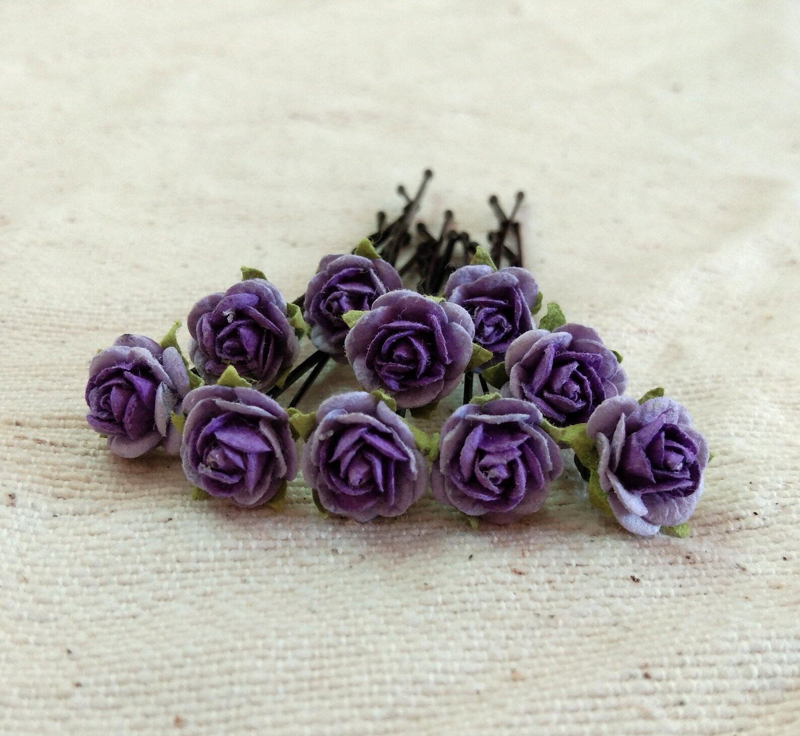 10pcs. Purple Rose Flower Pins Bridal Hair Pins Purple Etsy UK