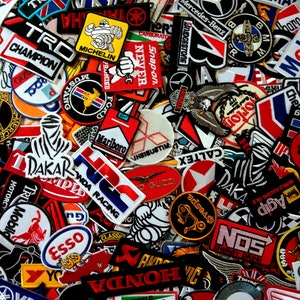 Iron On Patch Wholesale Random Lot of 20 Racing Sport MotoGP Motorcycle Biker Racing Logo Sew Embroidered For T Shirt Bag Jecket