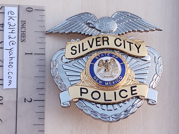 Silver City NM Police Hat Badge Hm'd 