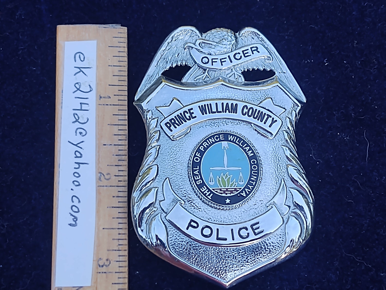 Officer Prince William County Police VA Badge w/ Custom Hard Etsy