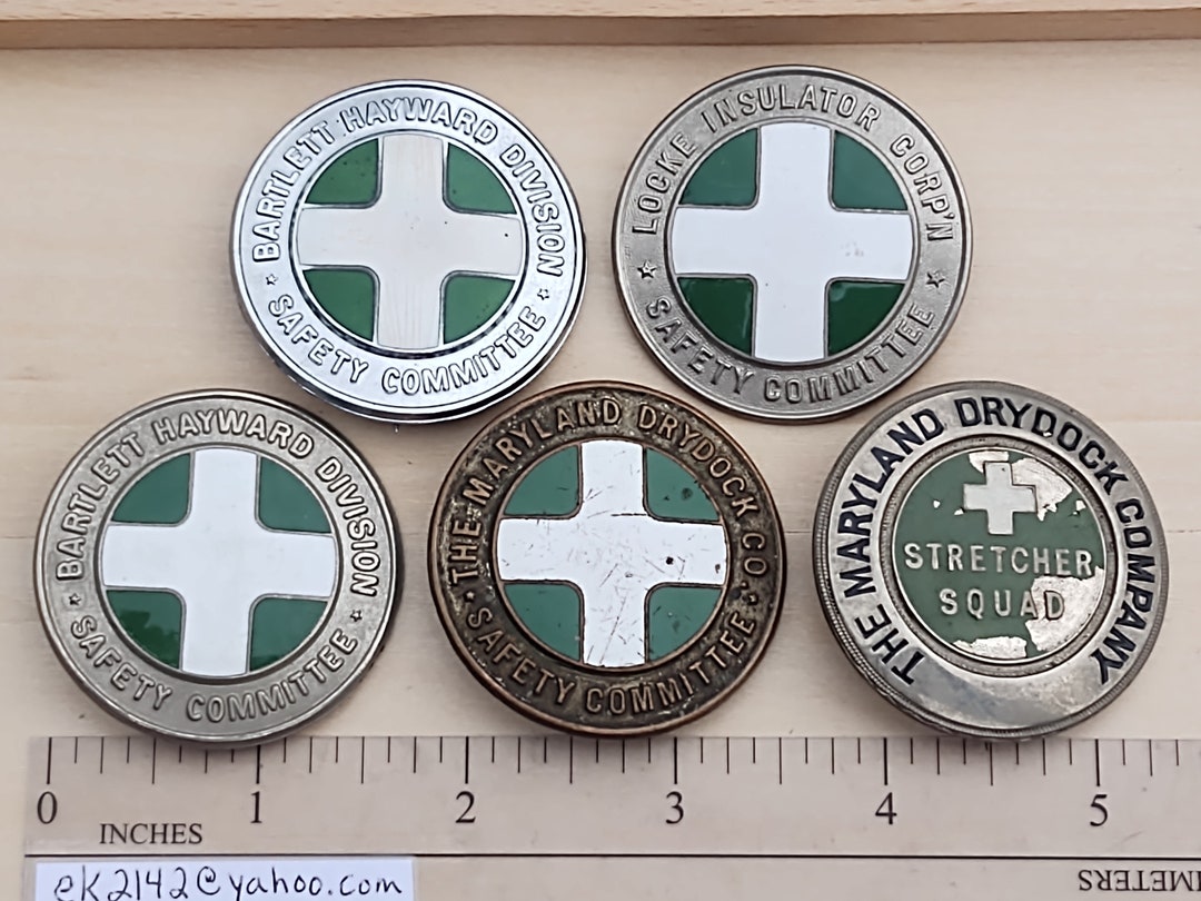 5 Safety Committee Badges Bartlett Hayward Division Locke Etsy