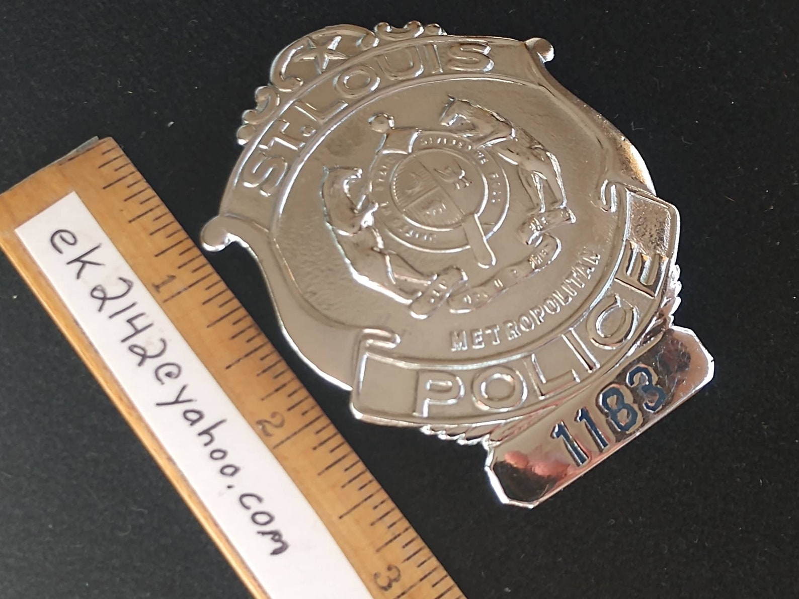 St. Louis Metropolitan Police 1183 Custom Die Badge Vintage Etsy