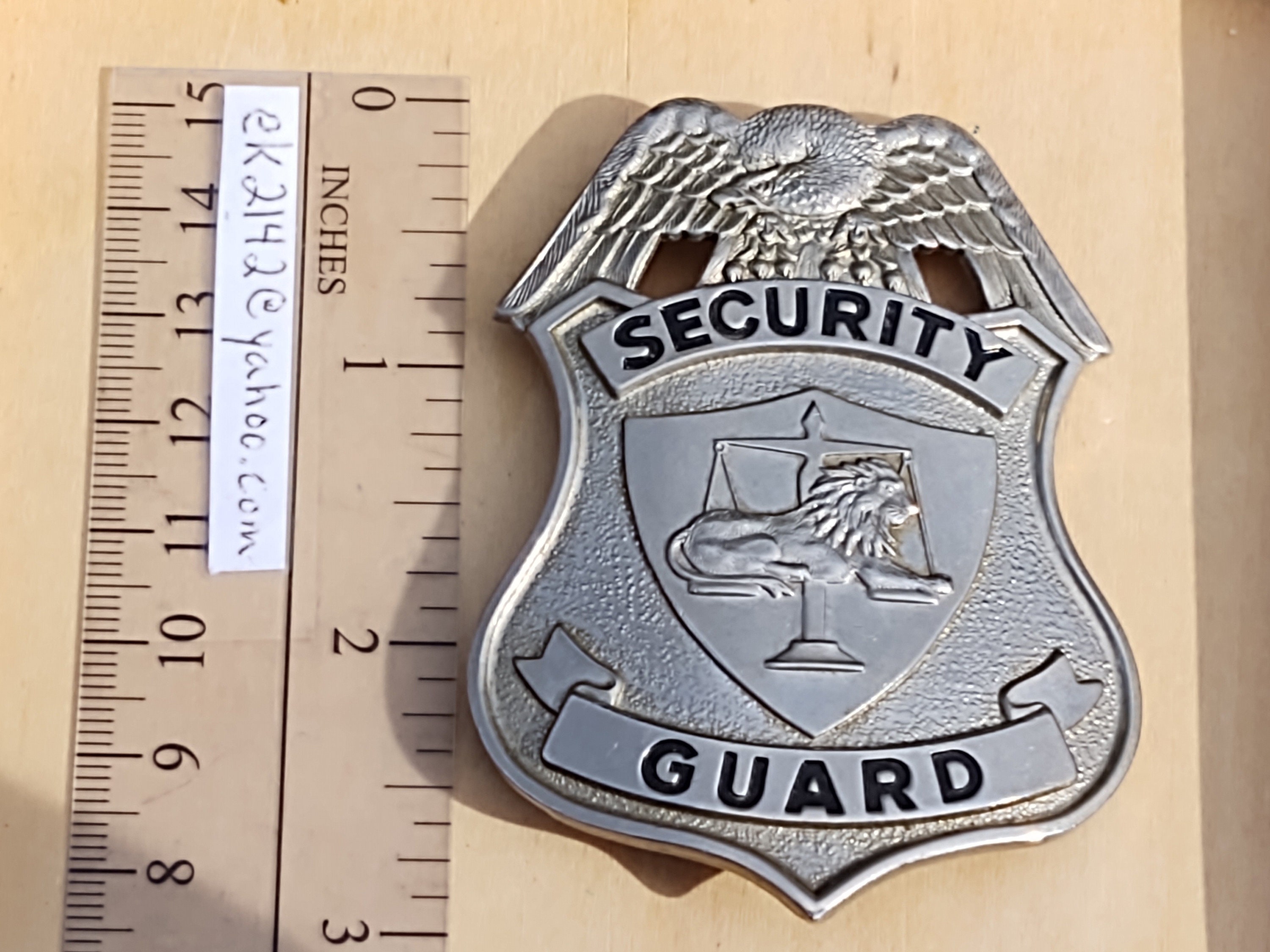 Security Guard Badge Vintage 1970's Era - Etsy