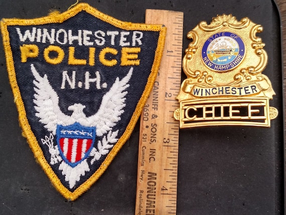 Winchester NH Police Chief Hat Badge 