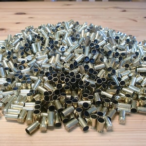 1000 個のカートリッジケース、オリジナル 9 mm 9x19 真鍮、オリジナルパッケージ入り、はんだ付け可能、クラフト装飾ジュエリーペンダント
