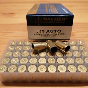 100 個のカートリッジケース、オリジナル 45 Acp、真鍮、工芸装飾ジュエリーペンダント