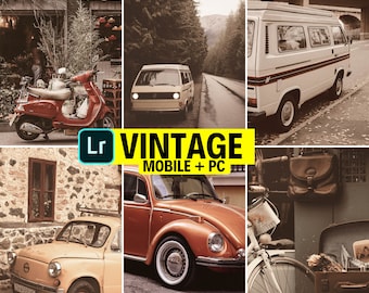 5 Vintage presets mobile and desktop, instagram presets, blogger, retro presets, 90's presets, vintage mood, oldschool presets, vintage vibe