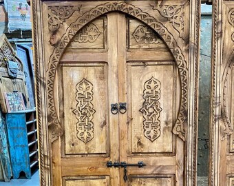 Traditional Moroccan door Carved wooden door | Shock price