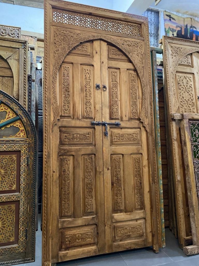 Traditional Interior Moroccan Exterior Door Carved Wooden - Etsy