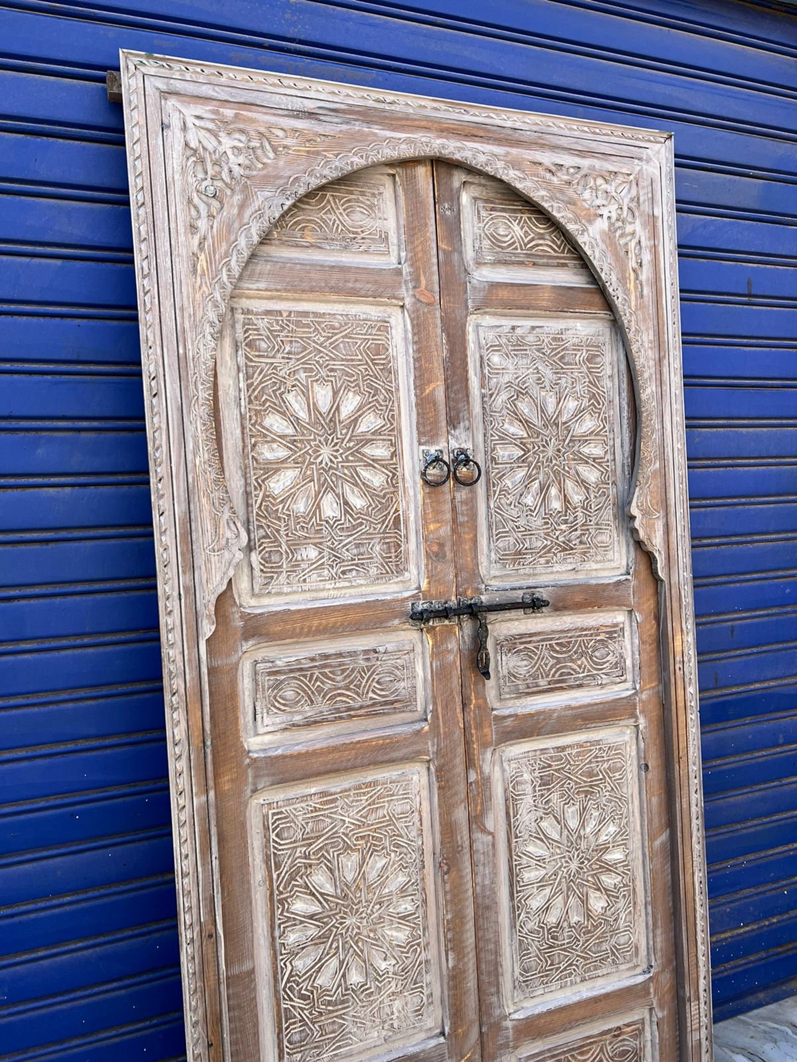 Free Shipping Beautiful White Wooden Carved Door Entirely Etsy