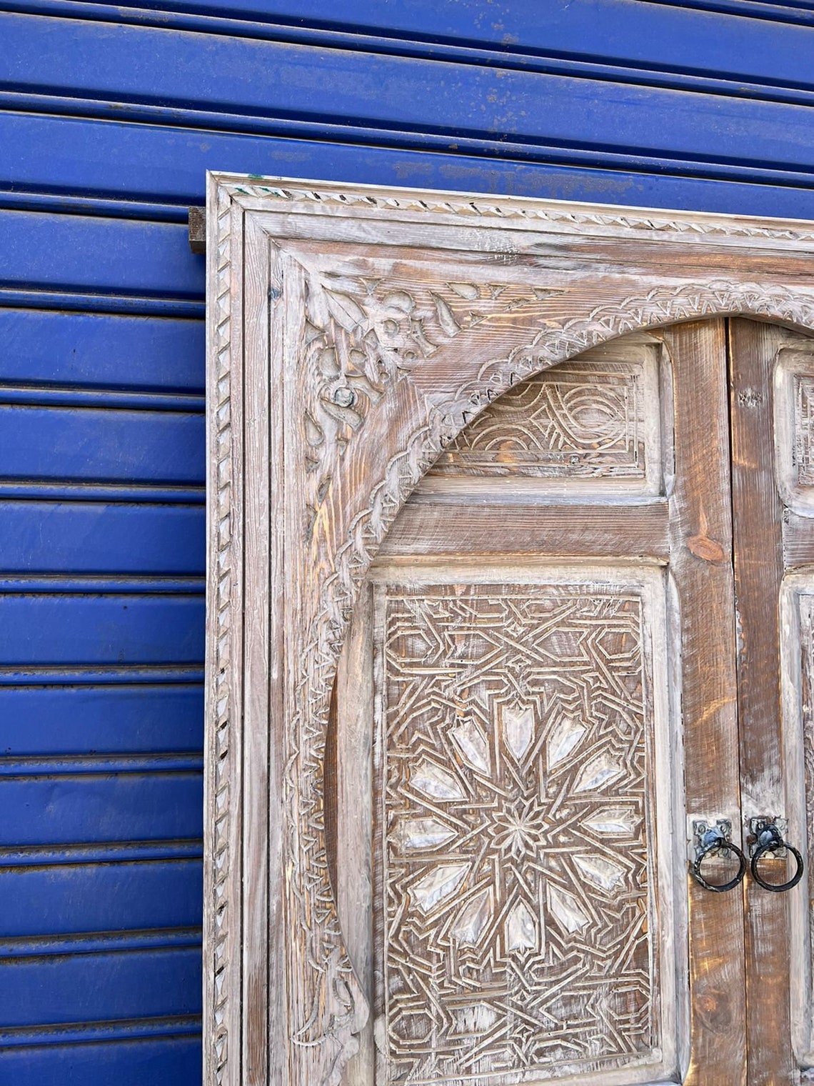 Free Shipping Beautiful White Wooden Carved Door Entirely Etsy
