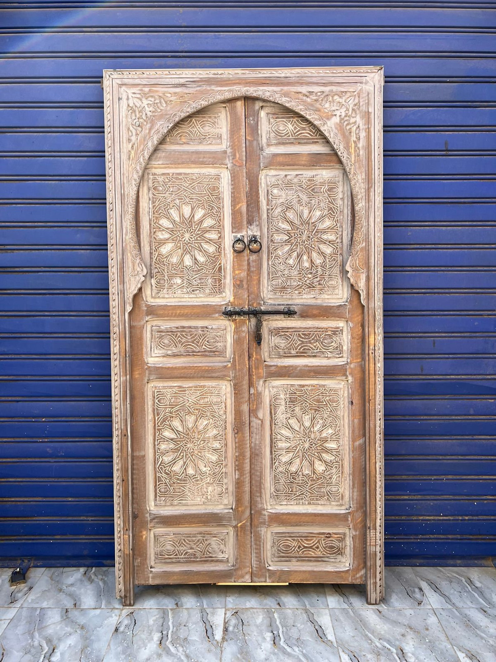 Free Shipping Beautiful White Wooden Carved Door Entirely Etsy