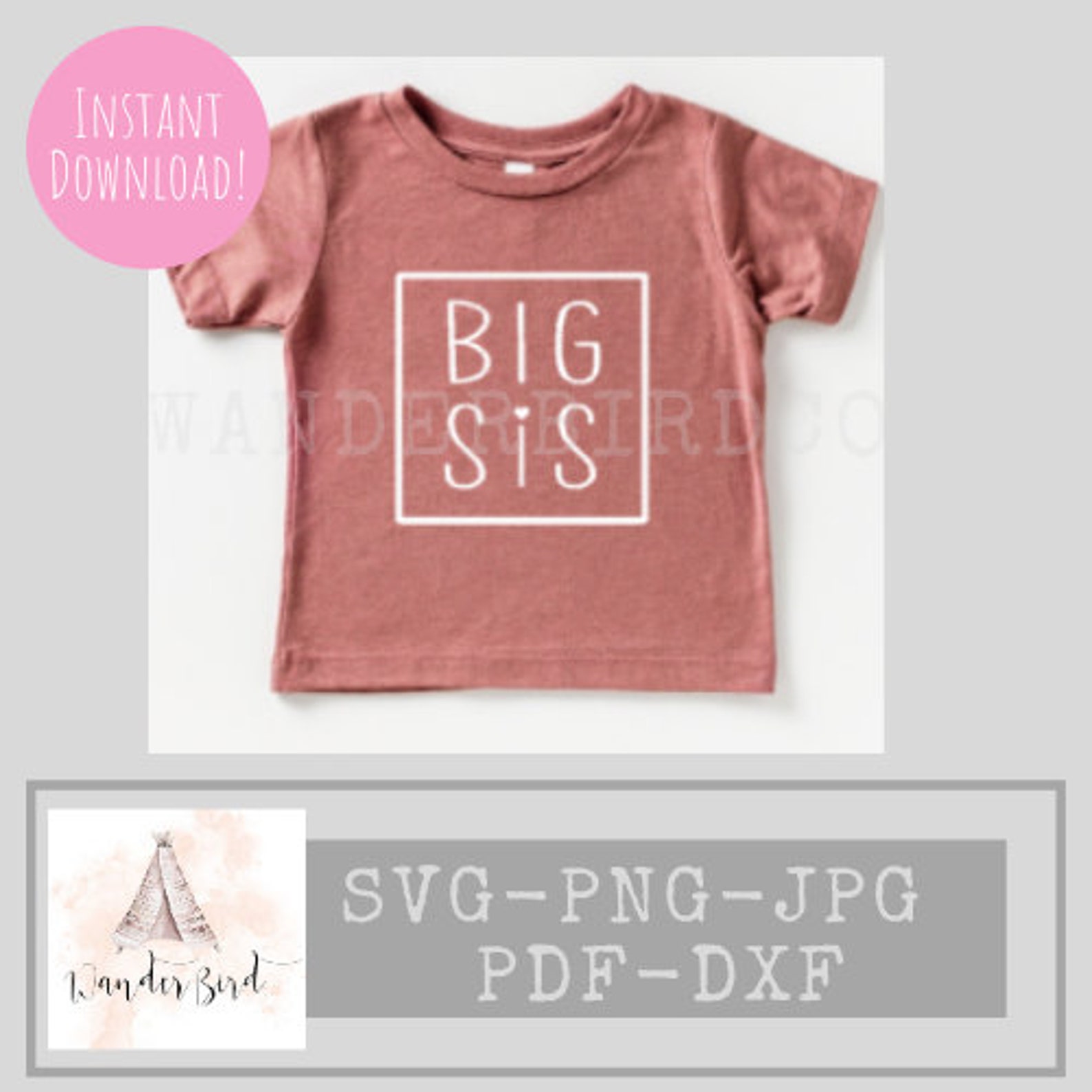 Big Sis Svg Instant Download Big Sister SVG Promoted to - Etsy