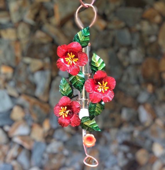 Hummingbird Feeder Window Hanger Copper Etsy