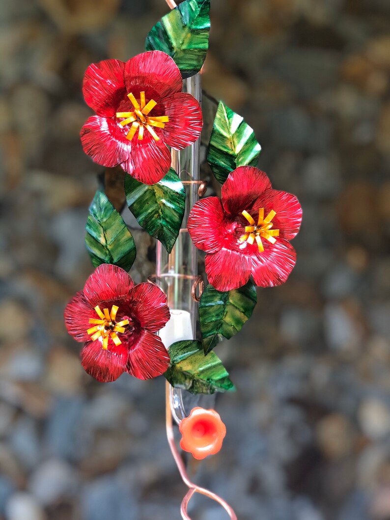 Hummingbird Feeder Window Hanger Copper Etsy