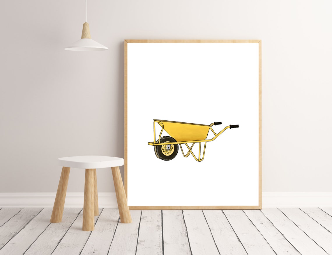 Construction Print Construction Wall Art for Kids Room Decor | Etsy